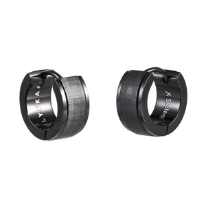 Lykka Strong svarta 13,6 mm huggie stålhoops  main product photo