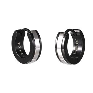 Lykka Strong svart/silver 13,4 mm stålörhängen  main product photo