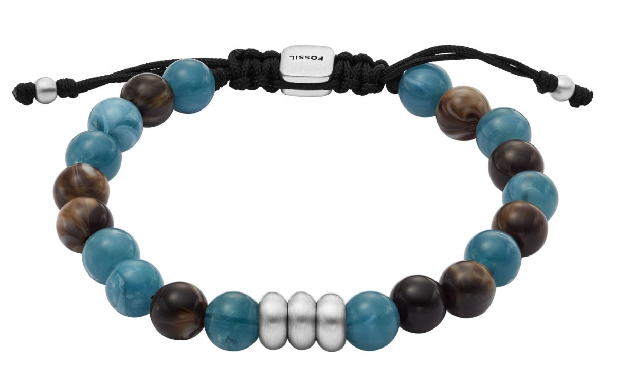 Fossil blått pärlarmband JA7241040 