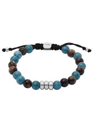 Fossil blått pärlarmband JA7241040