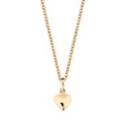 Lykka guldpläterad dophjärta silver halsband