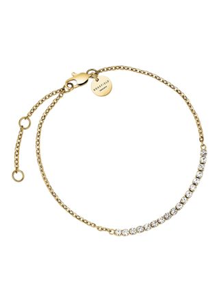 Rosefield Tennis Crystal Clear förgyllt armband JBTCG-J904