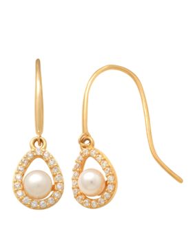 Lykken Pearls hängande pärl krokörhängen