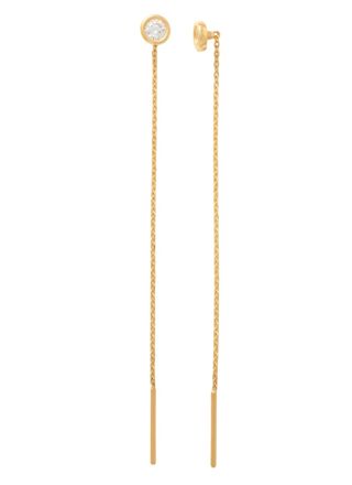 Lykka Casuals kedjeörhängen med zirkonia sten