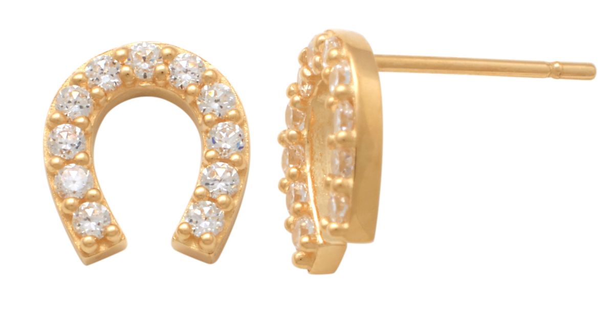 Lykka Symbols hästsko guldörhängen 