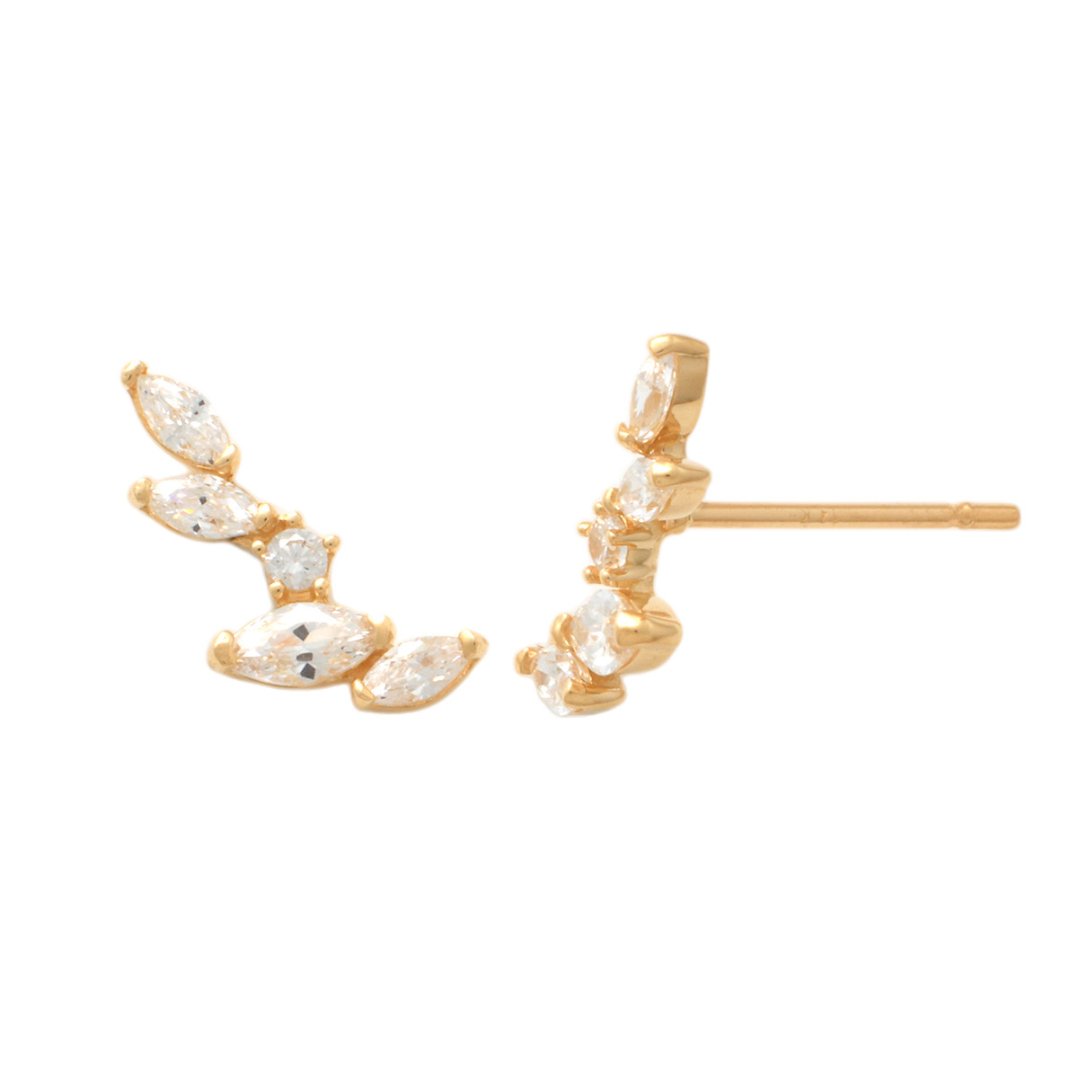 Lykka Casuals guld öronklättrare 11mm