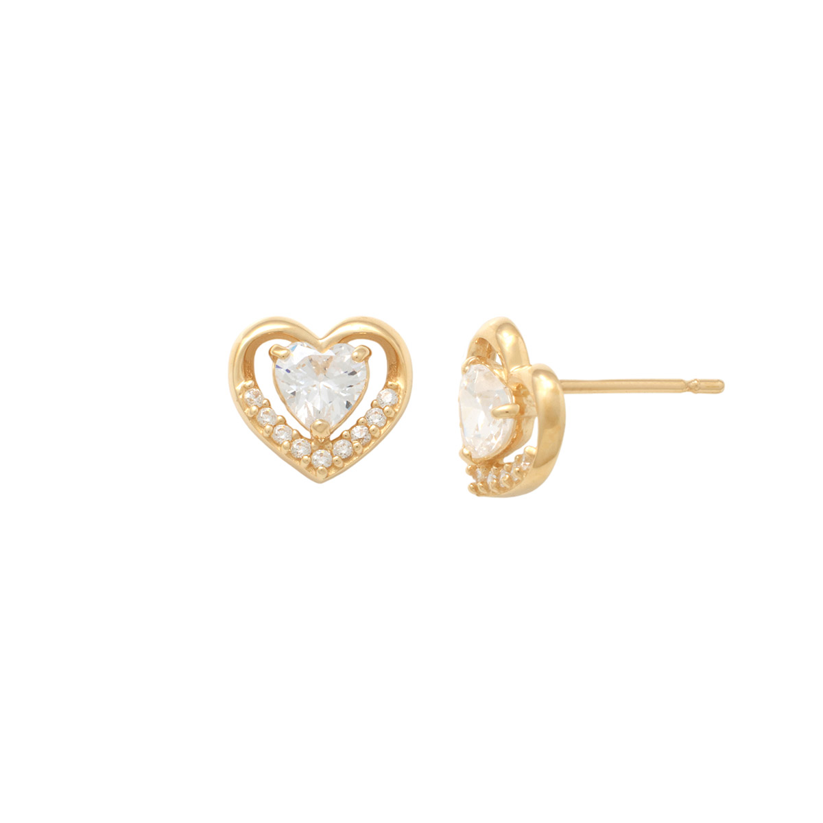 Lykken Hearts hjärtörhängen i guld