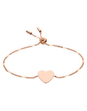 Fossil armband Heart Rose Gold-Tone Steel Bracelet JF02965791