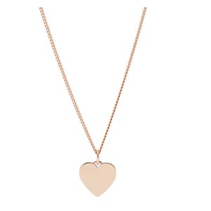 Fossil halsband Heart Rose Gold-Tone Stainless Steel Necklace JF03021791 main product photo