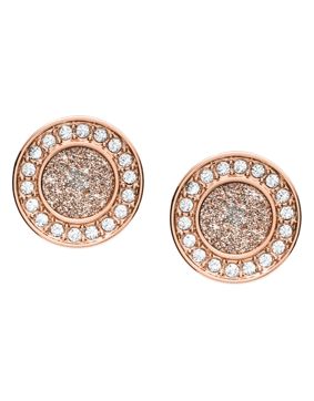 Fossil stiftörhängen Halo Rose Gold-Tone Studs JF03263791