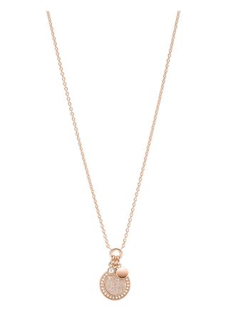 Fossil halsband Halo Rose Gold-Tone Steel Pendant Necklace JF03265791
