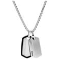 Fossil Vintage Chevron Stainless Steel Dog Tag halsband JF03996040