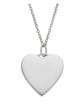 Fossil Drew silverfärgat hjärthalsband JF04690040