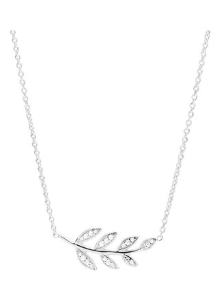 Fossil halsband Olive Branch Sterling Silver Pendant Necklace JFS00485040