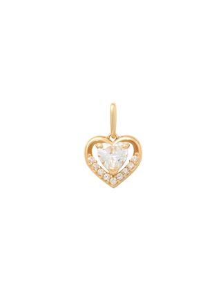 Lykken Hearts hjärthänge i guld med zirkonia