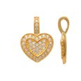 Pave hjärthänge i gulguld