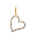 Tilted heart hjärthänge i gul guld