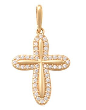 Lykken Crosses guldkors med zirkonia stenar
