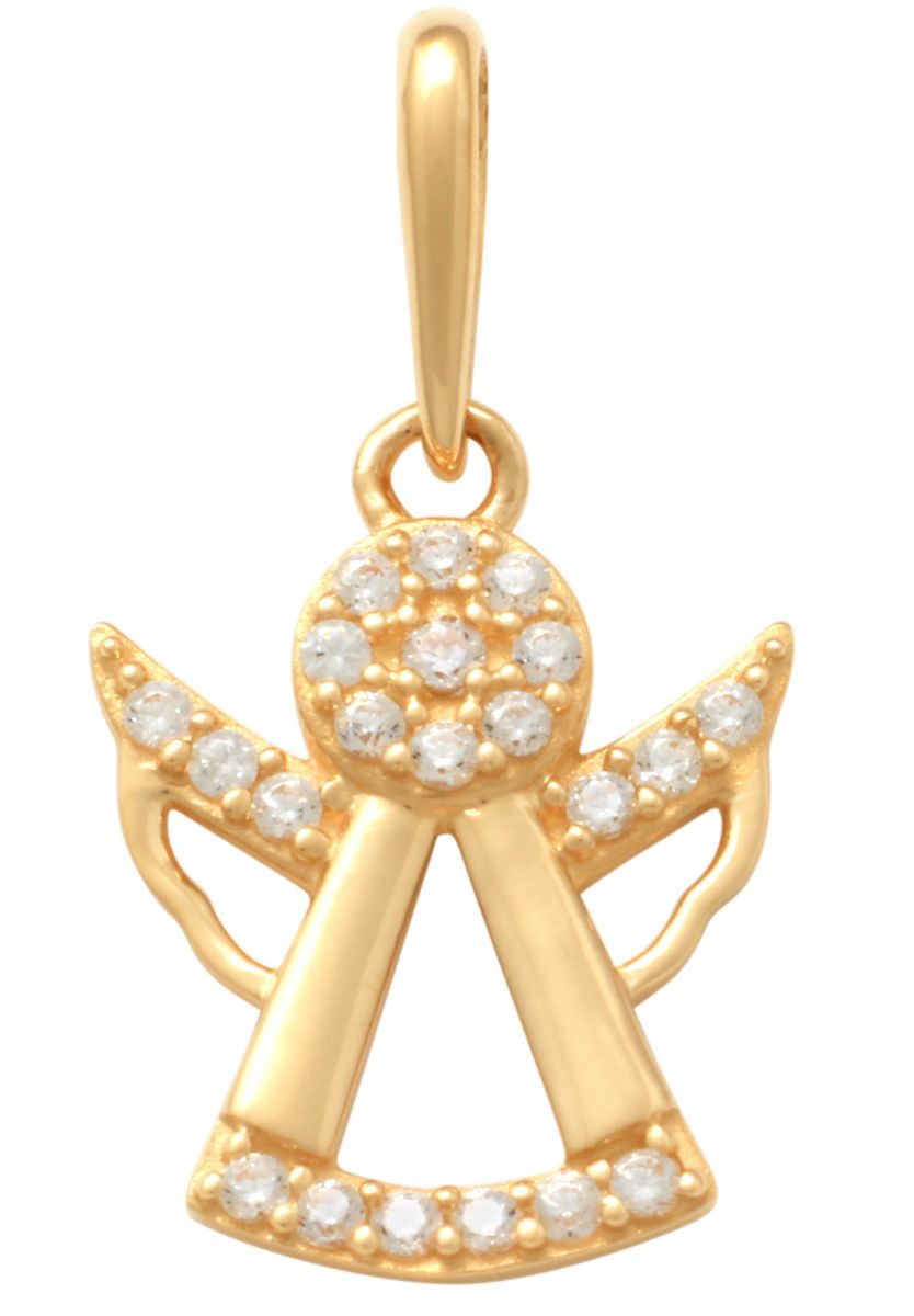 Lykka dopssmycke ängel guldberlock 