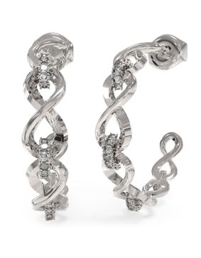 GUESS Endless dream silverfärgad infinity hoops JUBE03267JWRHT/U