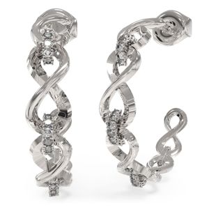 GUESS Endless dream silverfärgad infinity hoops JUBE03267JWRHT/U main product photo