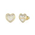 GUESS Love guldfärgade hjärtörhängen JUBE04028JWYGWHT/U
