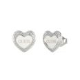 GUESS Love silverfärgade hjärtörhängen JUBE04035JWRHT/U