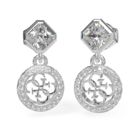 GUESS 4G Crush silverfärgade drop örhängen JUBE04154JWRHT/U