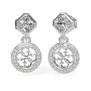 GUESS 4G Crush silverfärgade drop örhängen JUBE04154JWRHT/U main product photo