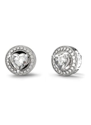 GUESS M'ama non m'ama silverfärgade örhängen JUBE04669JWRHT/U