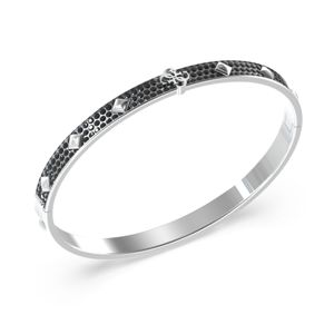 GUESS 4g xever stålfärgad svart pave bangle JUMB03231JWSTL main product photo