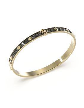 GUESS 4g xever guldfärgat svart pave bangle JUMB03231JWYGBKL