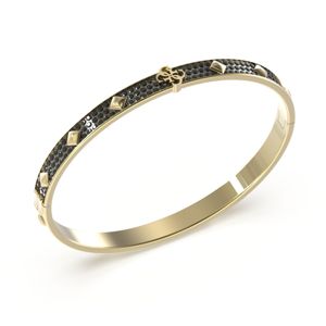 GUESS 4g xever guldfärgat svart pave bangle JUMB03231JWYGBKL main product photo