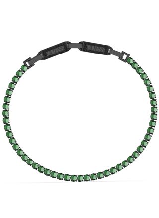 GUESS Eternity svart-grön tennisarmband JUMB03237JWBKGNT/U