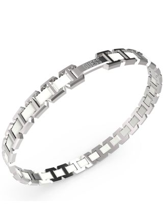 GUESS Montecarlo tvåfargat silver och vitfärgat armband JUMB04030JWSTWIT/U