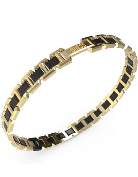 GUESS Montecarlo tvåfargat guld-svart armband JUMB04030JWYGBKT/U
