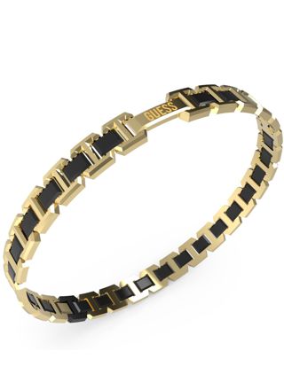 GUESS Montecarlo tvåfargat guld-svart armband JUMB04030JWYGBKT/U
