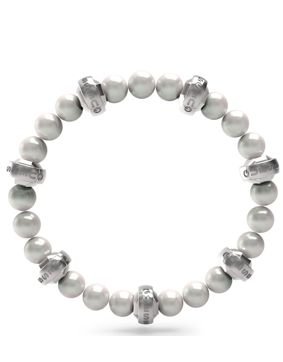 GUESS Edgy pärl-stålarmband JUMB04069JWSTWIT/U
