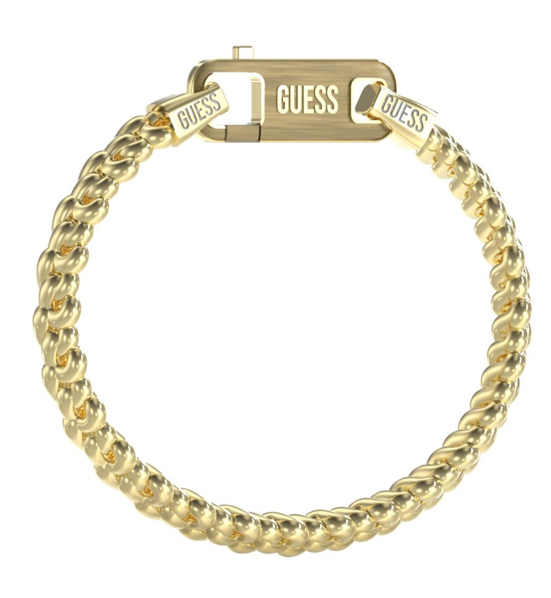 GUESS Pitstop gulfärgat armband JUMB04446JWYGL