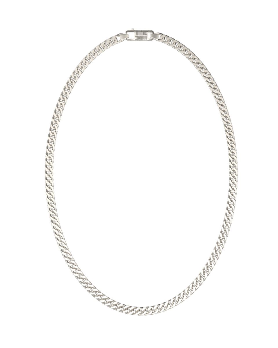 GUESS Pitstop silverfärgat pansarhalsband JUMN04449JWSTT/U