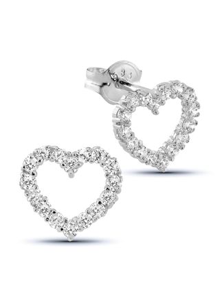 Guldörhängen öppnahjärta klar zirkon K-E34586ZW