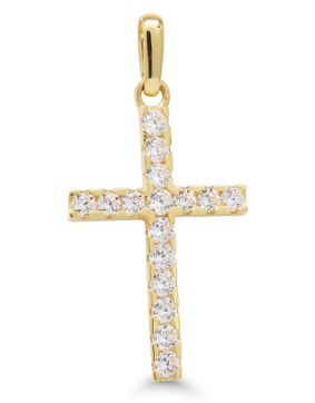 Kors hängsmycke i 14k guld K-P64446Z