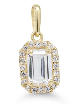 Guldhängsmycke rektangulär Halo K-P68667Z