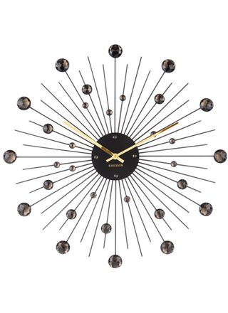 Karlsson Sunburst Black KA4859BK väggklocka 50cm
