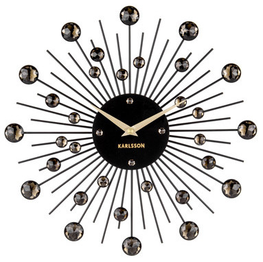 Karlsson Sunburst Black KA4860BK väggklocka 30cm