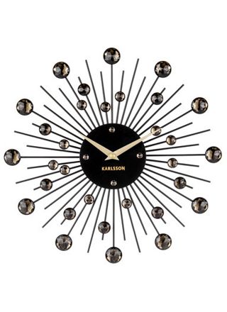 Karlsson Sunburst Black KA4860BK väggklocka 30cm