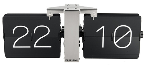 Karlsson Flip clock svart 36 x 8,5 x 14 cm bordsklocka KA5601BK