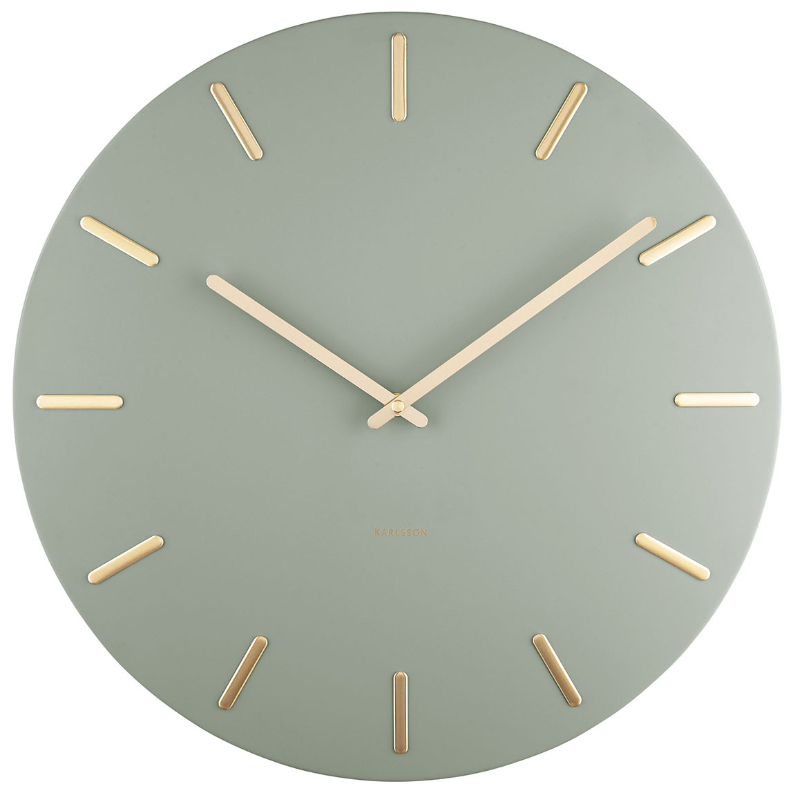 Karlsson KA5716DG väggklocka Charm Jungle Green With Gold Batons 45 cm