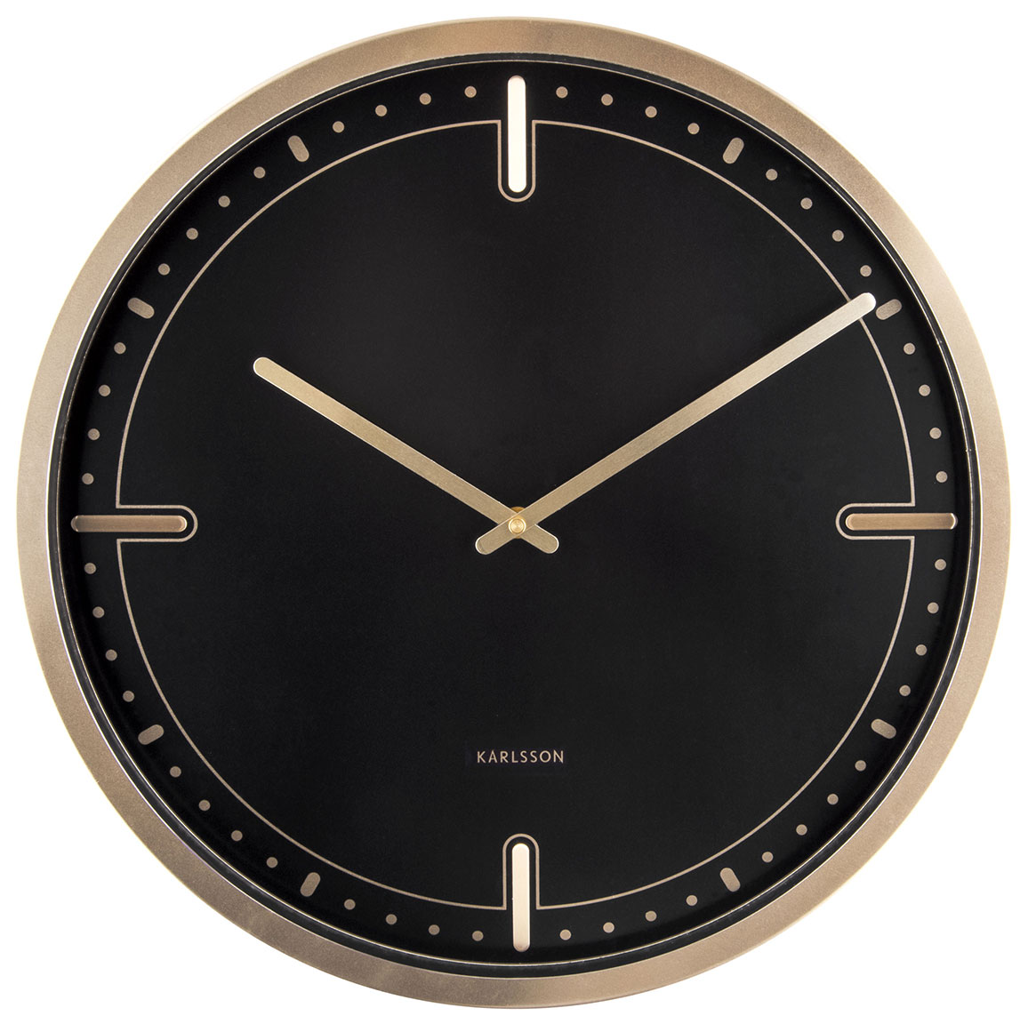 Karlsson KA5727BK väggklocka Dots & Batons Black 42 cm