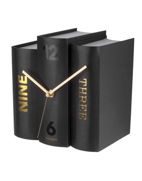 Karlsson KA5729 Table Clock Book Svart bordsklocka